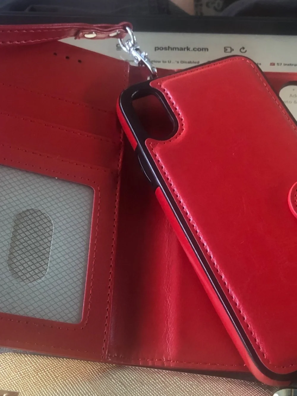 Beautiful Red iPhone Wallet Cover